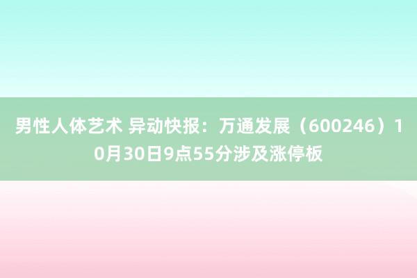 男性人体艺术 异动快报：万通发展（600246）10月30日9点55分涉及涨停板