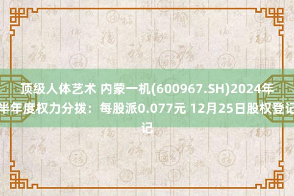 顶级人体艺术 内蒙一机(600967.SH)2024年半年度权力分拨：每股派0.077元 12月25日股权登记