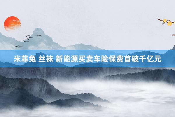 米菲兔 丝袜 新能源买卖车险保费首破千亿元