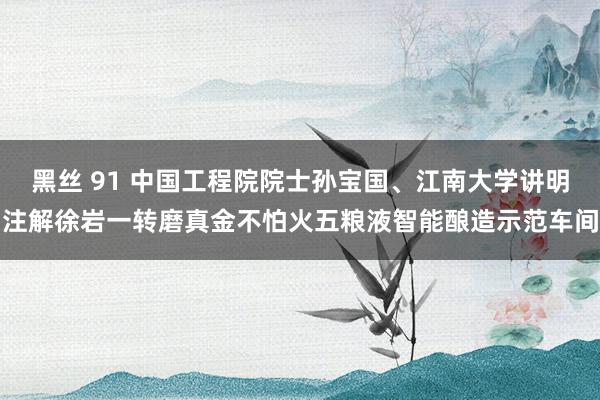 黑丝 91 中国工程院院士孙宝国、江南大学讲明注解徐岩一转磨真金不怕火五粮液智能酿造示范车间