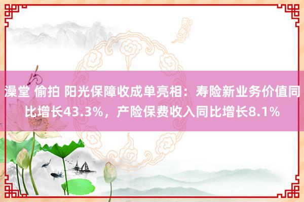 澡堂 偷拍 阳光保障收成单亮相：寿险新业务价值同比增长43.3%，产险保费收入同比增长8.1%