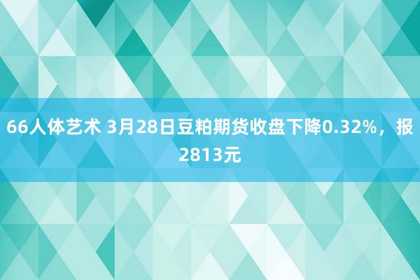 66人体艺术 3月28日豆粕期货收盘下降0.32%，报2813元