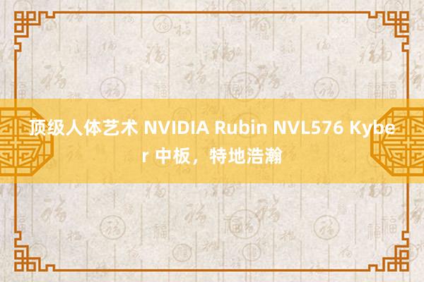 顶级人体艺术 NVIDIA Rubin NVL576 Kyber 中板，特地浩瀚