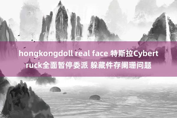 hongkongdoll real face 特斯拉Cybertruck全面暂停委派 躲藏件存阑珊问题