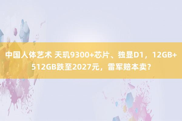 中国人体艺术 天玑9300+芯片、独显D1，12GB+512GB跌至2027元，雷军赔本卖？