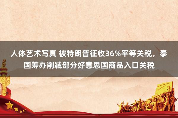 人体艺术写真 被特朗普征收36%平等关税，泰国筹办削减部分好意思国商品入口关税
