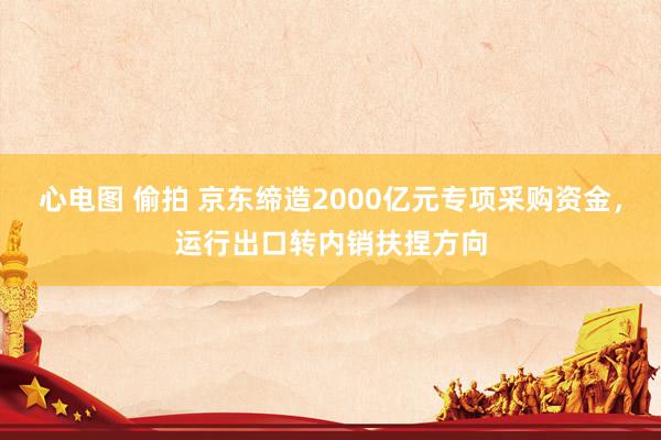 心电图 偷拍 京东缔造2000亿元专项采购资金，运行出口转内销扶捏方向
