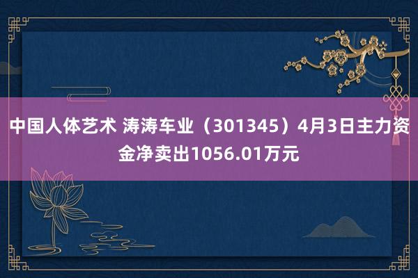中国人体艺术 涛涛车业（301345）4月3日主力资金净卖出1056.01万元
