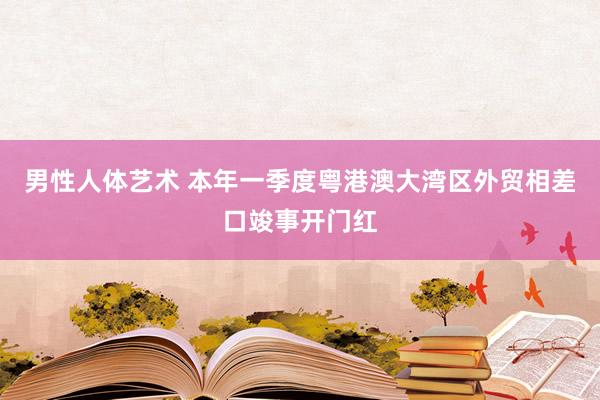 男性人体艺术 本年一季度粤港澳大湾区外贸相差口竣事开门红