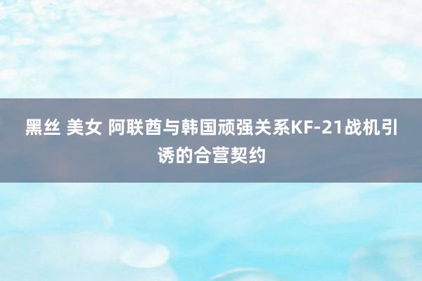 黑丝 美女 阿联酋与韩国顽强关系KF-21战机引诱的合营契约