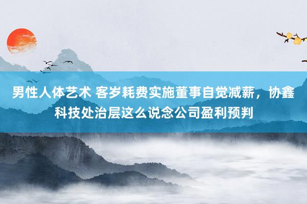 男性人体艺术 客岁耗费实施董事自觉减薪，协鑫科技处治层这么说念公司盈利预判